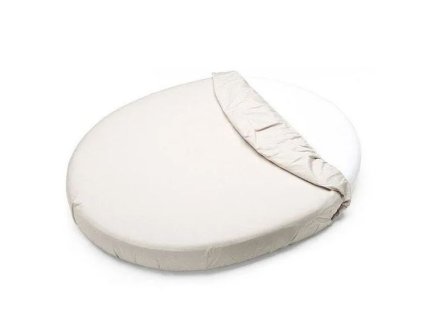 Nepremokavá plachta Petite&Mars Soft Dream Oval 84x50 White