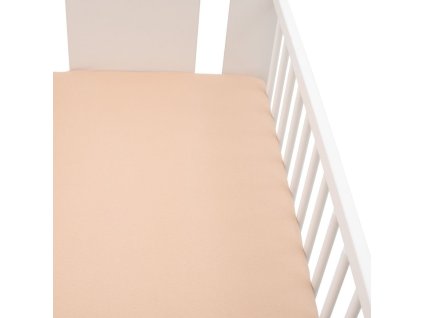 Jersey plachta do postieľky New Baby 120x60 cm béžová
