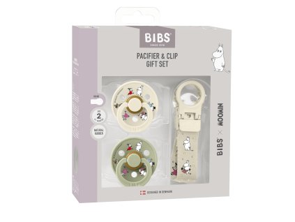 BIBS x Moomin darčekový set - Ivory / Sage