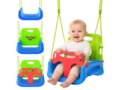 Kruzzel detská hojdačka modro-zelená