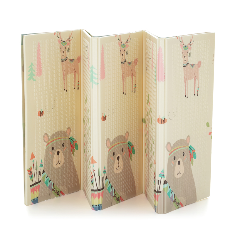 PETITEMARS Skladacia podložka na hranie Petite&Mars Campy Elephant&Fox