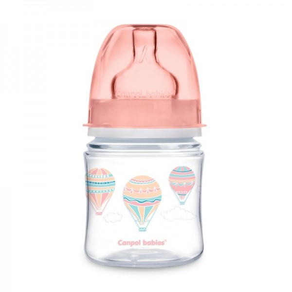 Canpol babies dojčenská fľaša EasyStart Balloons 120 ml ružová