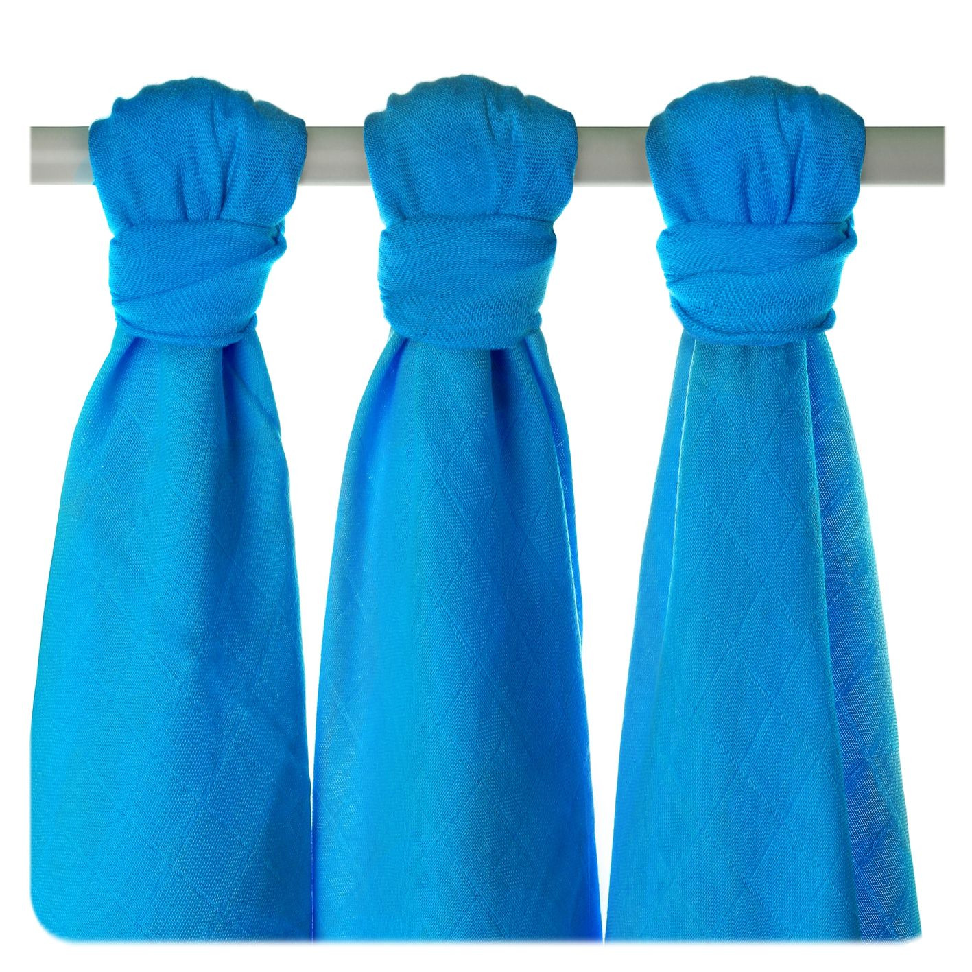 Bambusové plienky XKKO BMB Colours 70x70cm Cyan 3ks