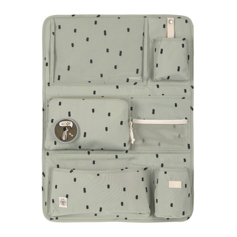 Lässig organizér do auta Wrap-to-Go Happy Prints light olive