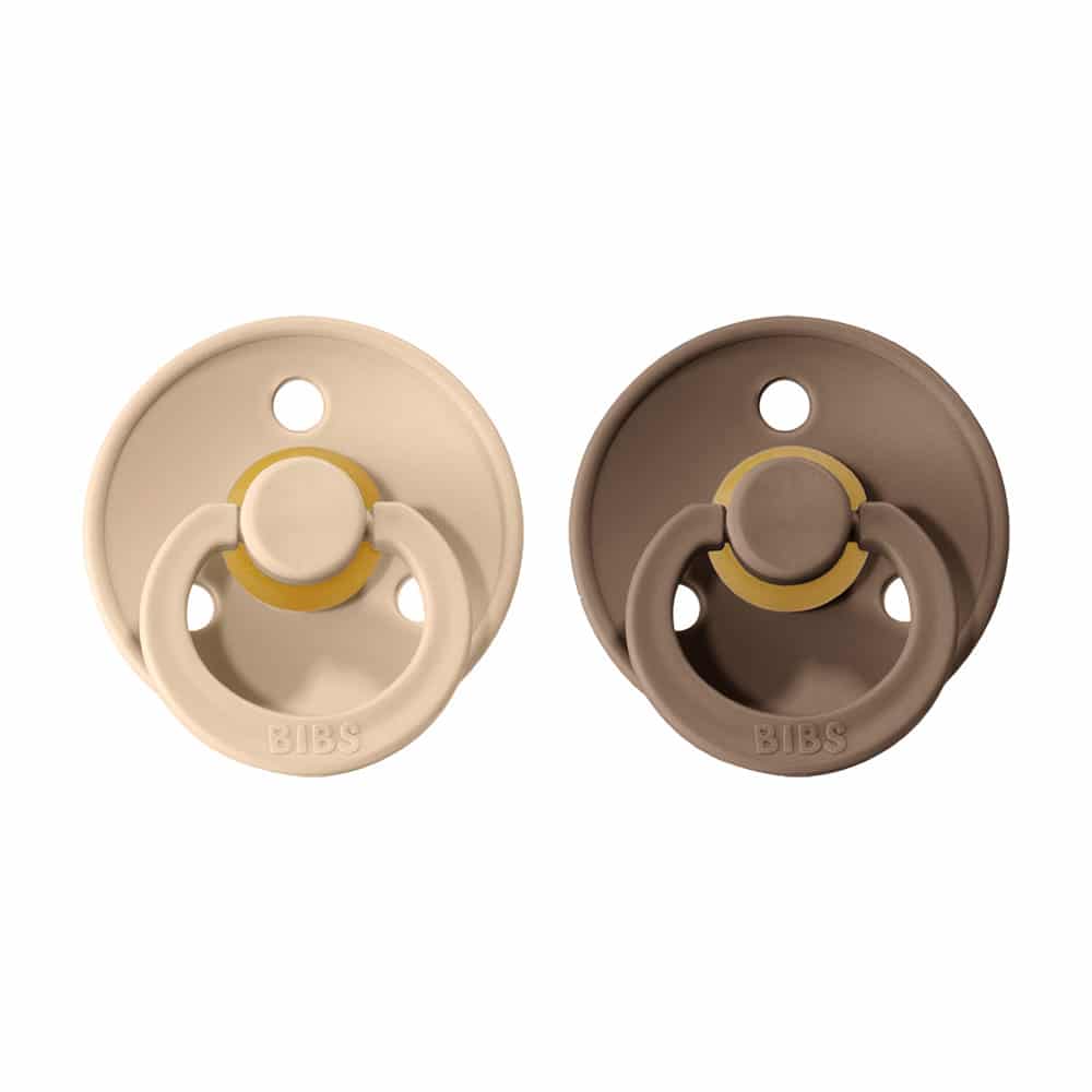 Cumlíky BIBS Colour okrúhle veľkosť 3 Vanilla-Dark Oak