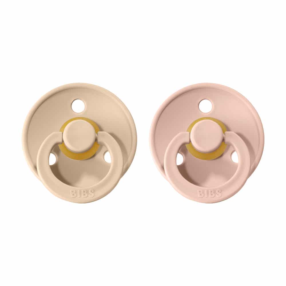 Cumlíky BIBS Colour okrúhle veľkosť 2 Vanilla/Blush