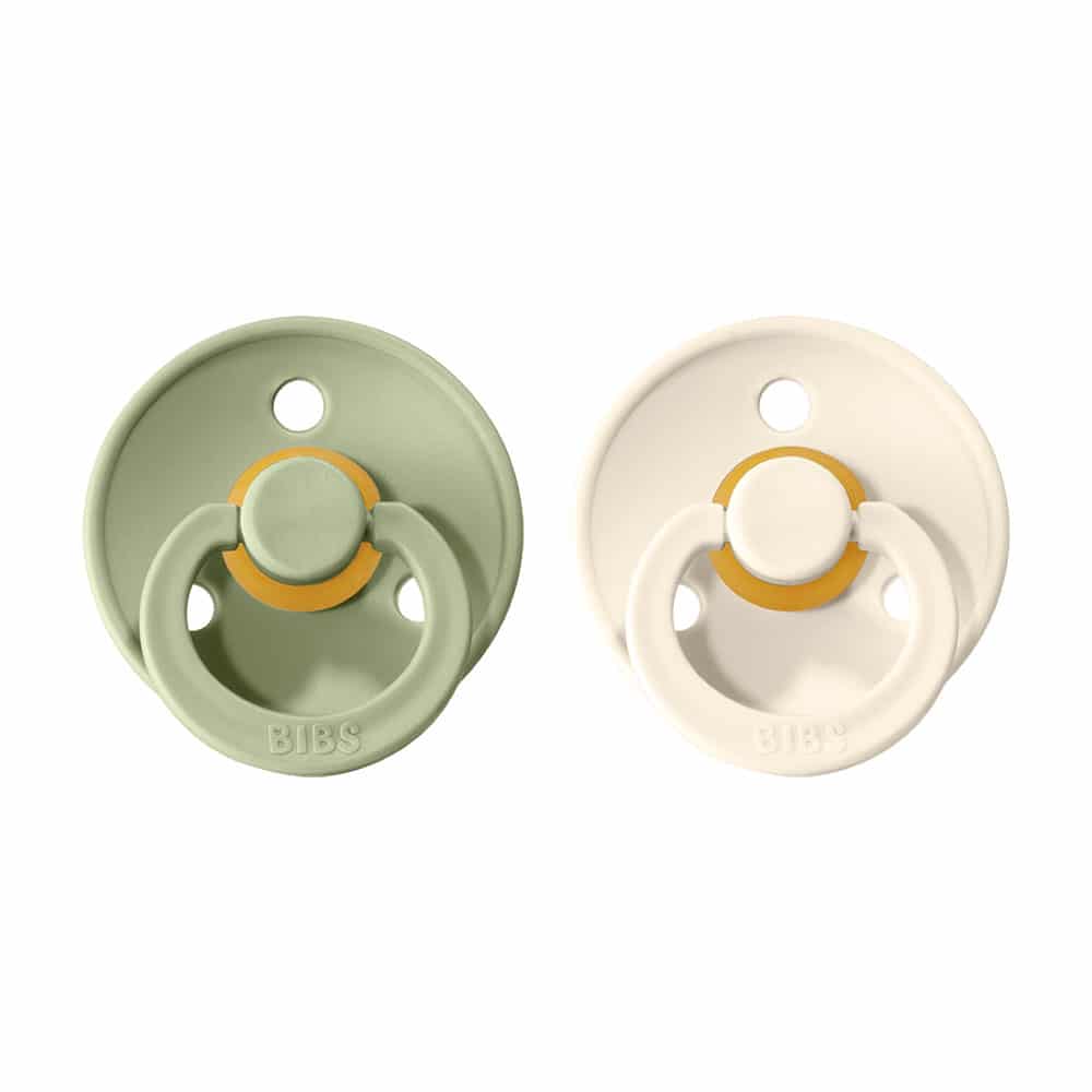 Cumlíky BIBS Colour okrúhle veľkosť 1 Sage-Ivory