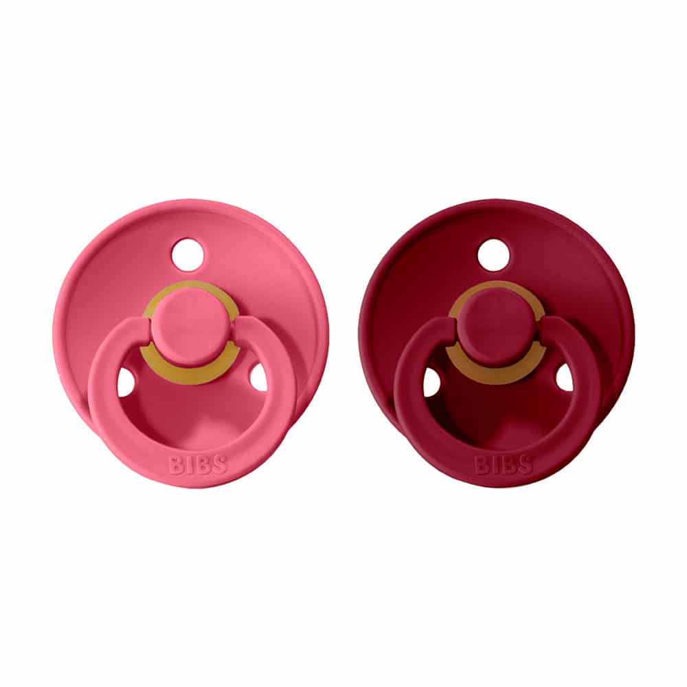 Cumlíky BIBS Colour okrúhle veľkosť 1 Coral-Ruby