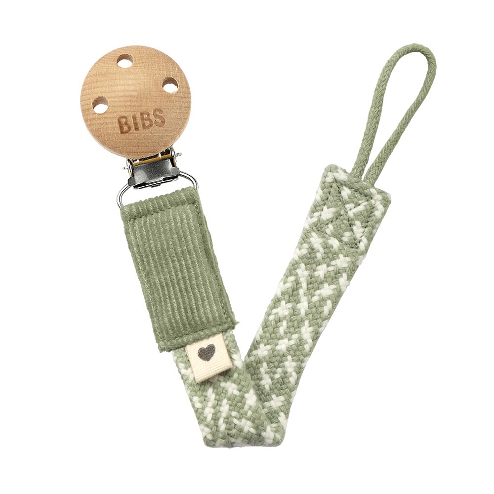 Klip na cumlík BIBS Paci Braid Sage/Ivory