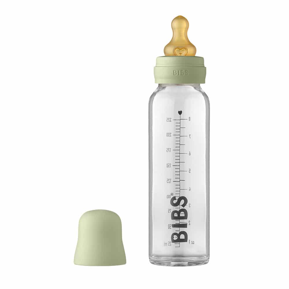 BIBS sklenená dojčenská fľaša 225ml Sage