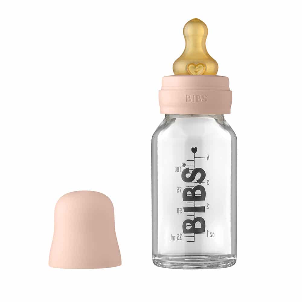 BIBS sklenená dojčenská fľaša 110ml Blush