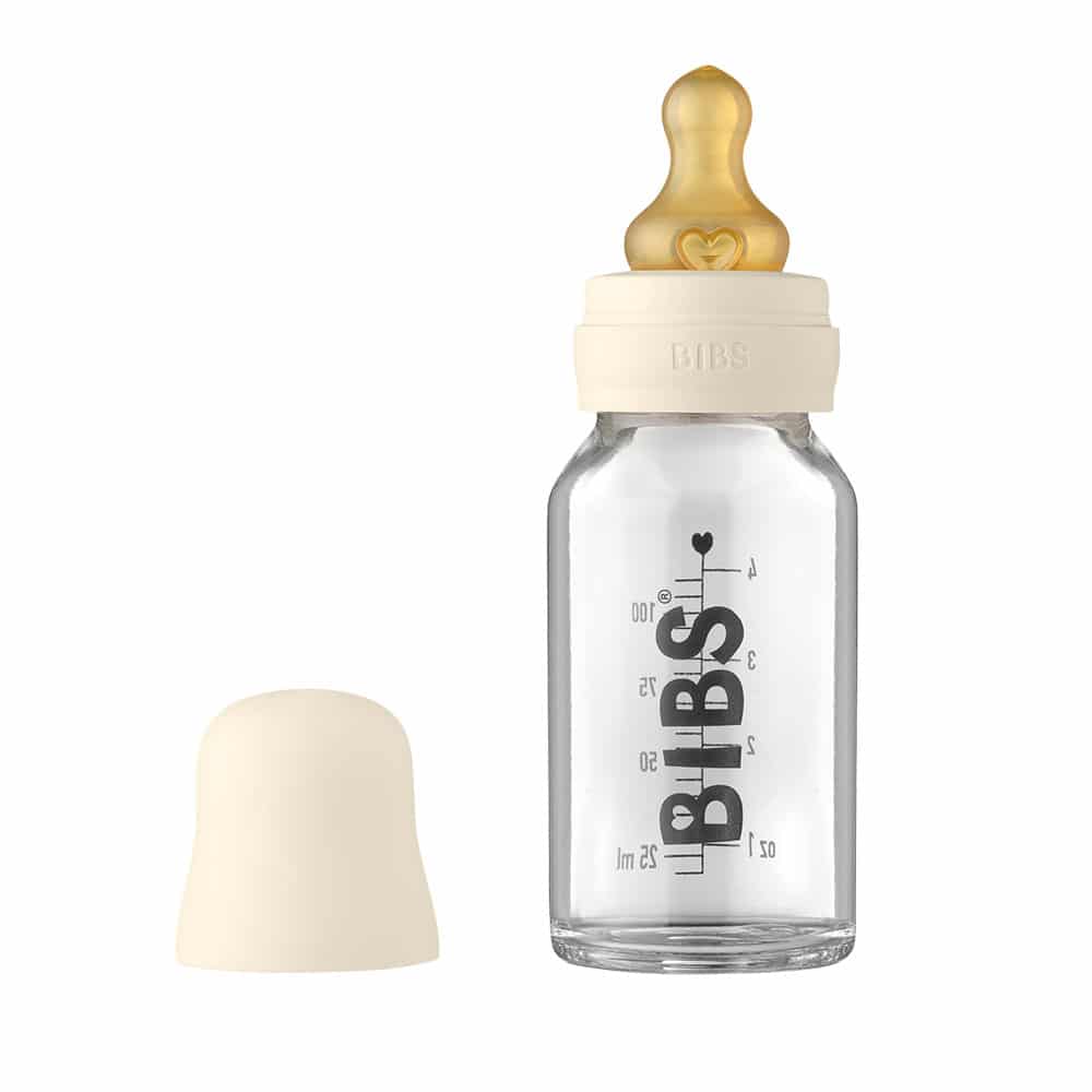 BIBS sklenená dojčenská fľaša 110ml Ivory