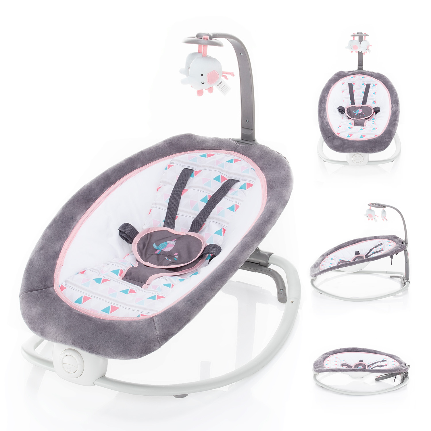Hojdacie kresielko Zopa Fold Pink Bird