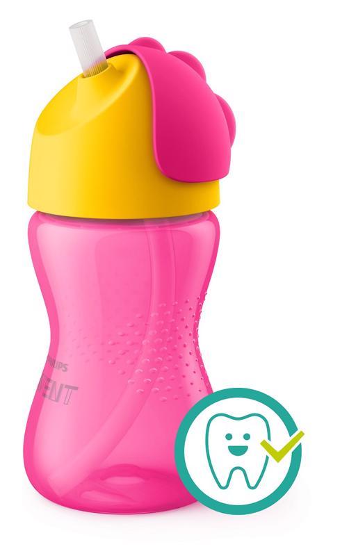 Philips AVENT hrnček so slamkou ružový 300 ml