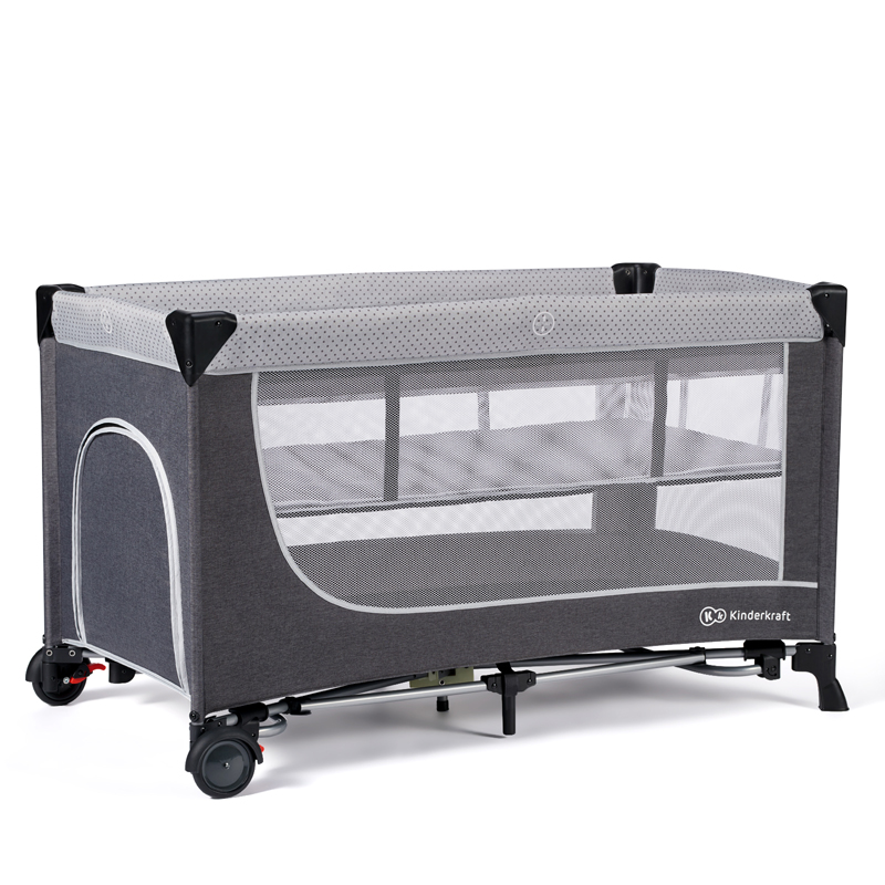 Cestovná postieľka Kinderkraft Leody Grey