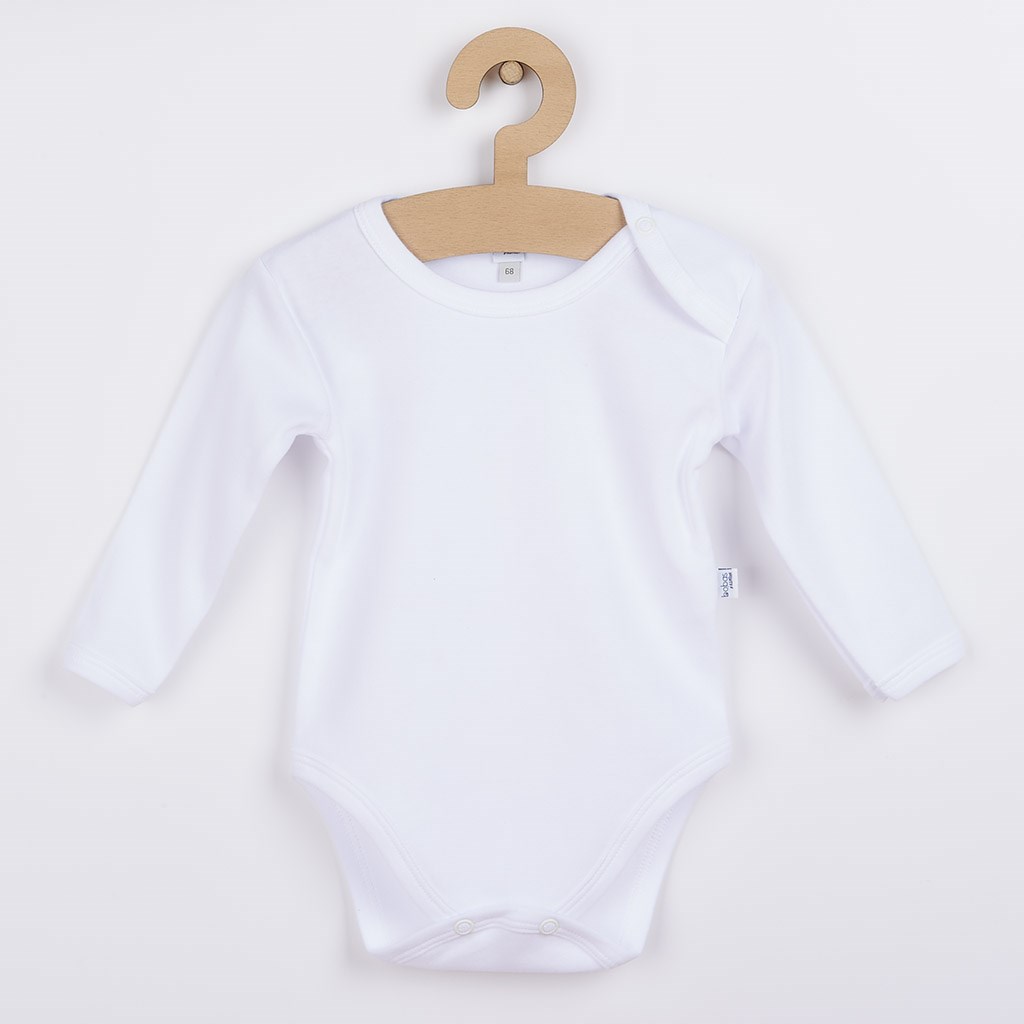 Dojčenské body s dlhým rukávom Bobas Fashion biele Veľkosť: 80 (9-12m)