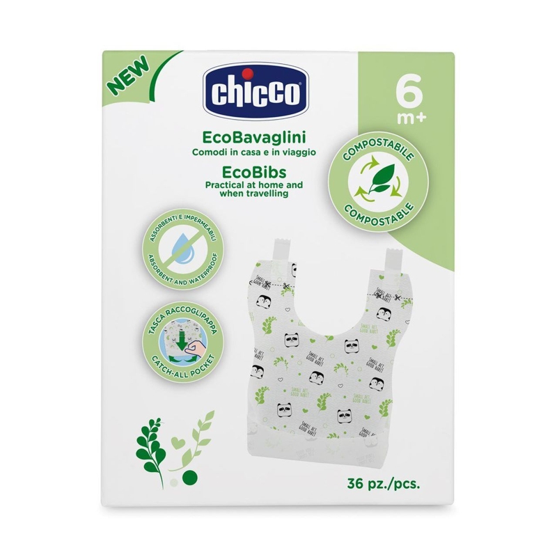 Jednorazové podbradníky Chicco 36 kusov