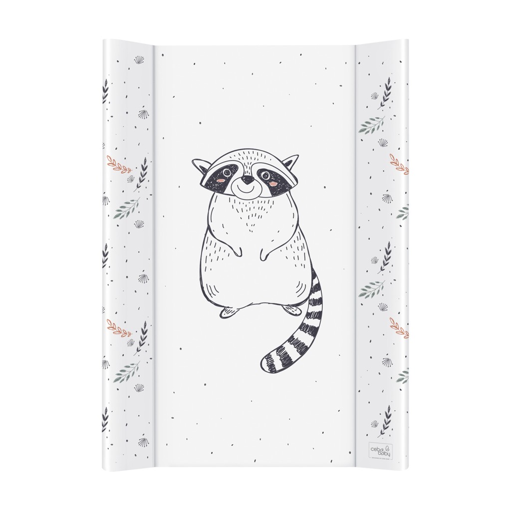 Ceba Podložka prebaľovacia 2-hranná s pevnou doskou (50x70) Comfort Raccoon