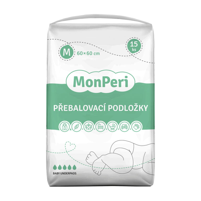 MonPeri hygienické podložky M 60x60 cm 15 kusov