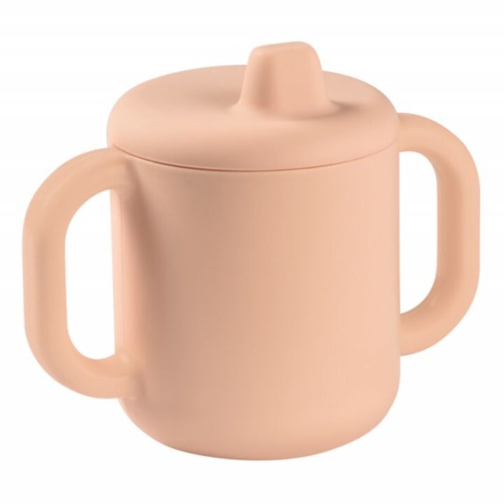 Beaba Hrnček s náustkom a držadlami silikónový Pink