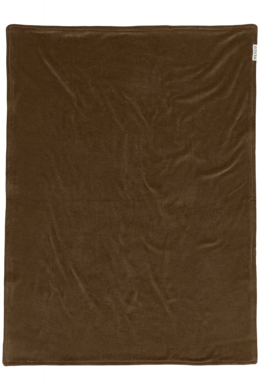 Meyco pletená deka Knit basic zamat Chocolate