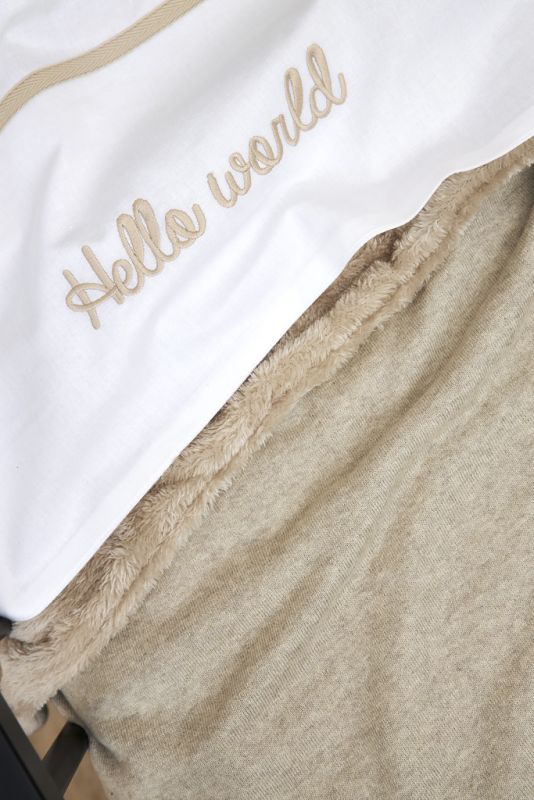Meyco pletená deka Knit basic Fleece Sand melange