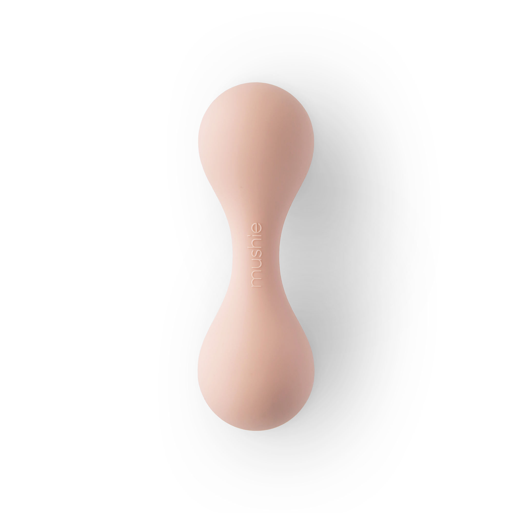 Mushie silikónová hrkálka Blush