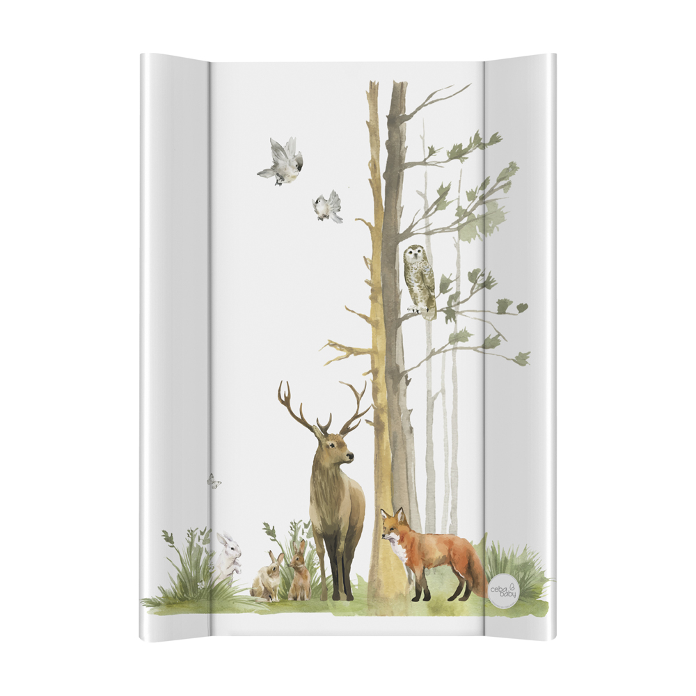 Ceba Podložka prebaľovacia 2-hranná mäkká (50x70) Basic Woodland