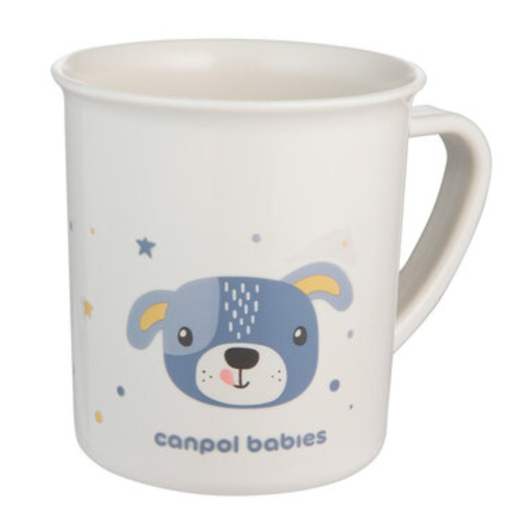 Canpol Babies pohárik s uškom Cute Animals modrý 170 ml