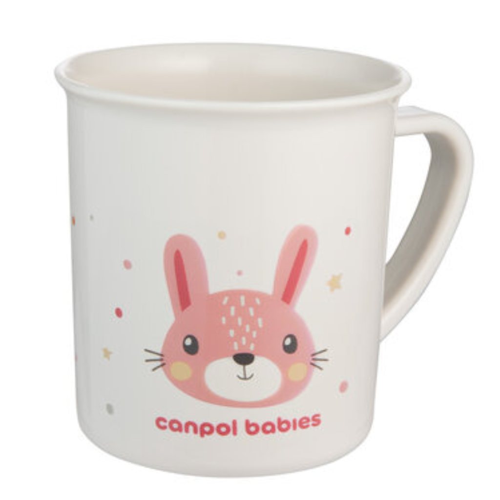 Canpol Babies pohárik s uškom Cute Animals ružový 170 ml