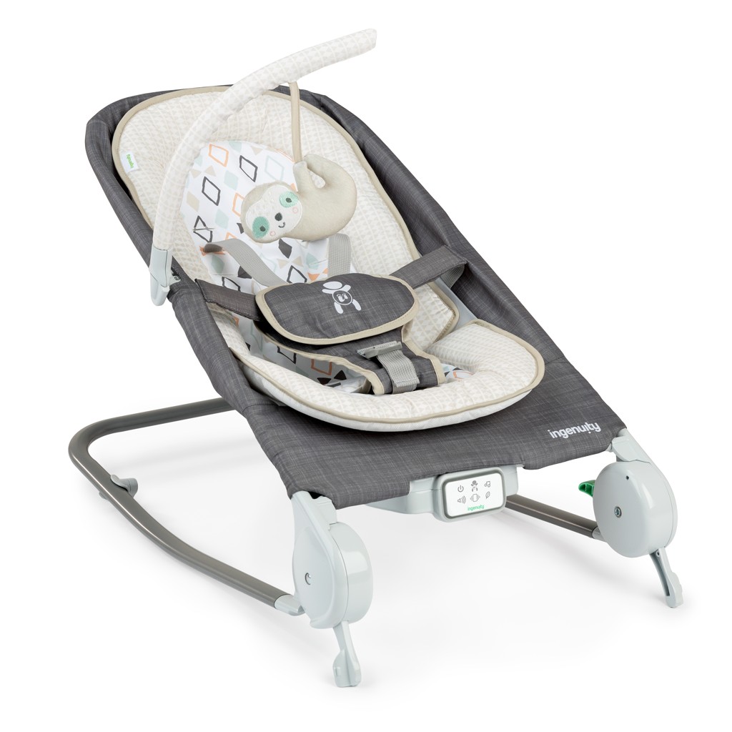 Vibrujúce lehátko Ingenuity Happy Belly™ Rock-to-Bounce - Parker™