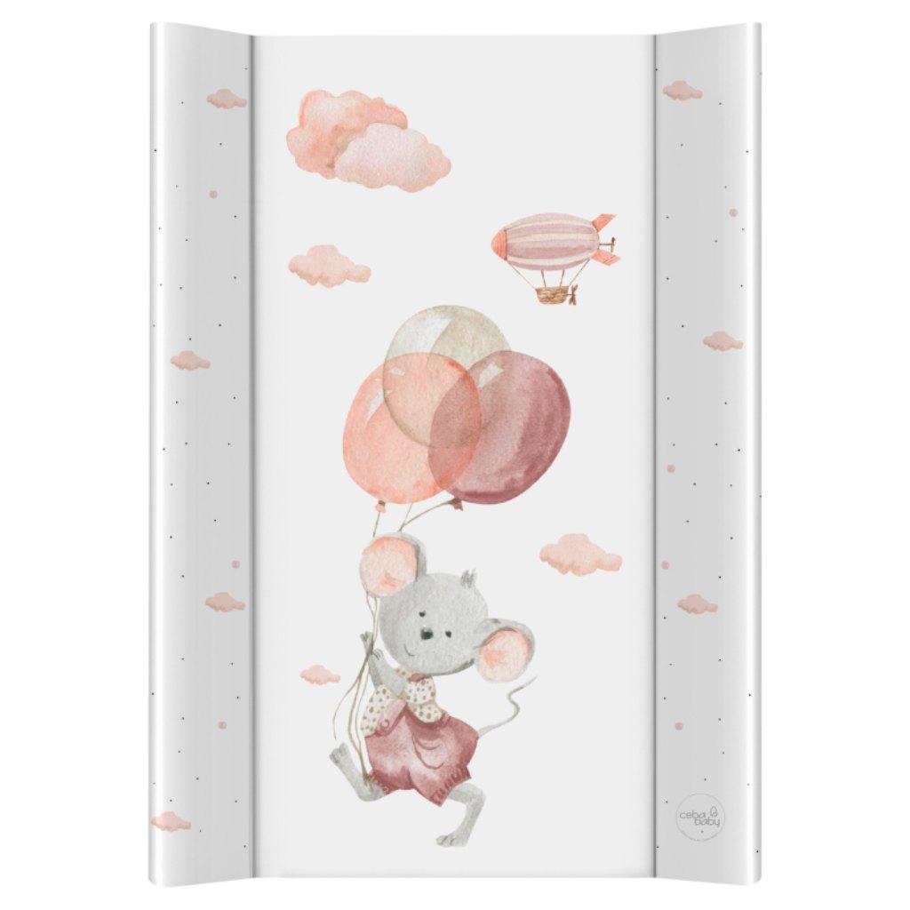 Ceba Podložka prebaľovacia 2-hranná s pevnou doskou (50x70) Basic Mouse