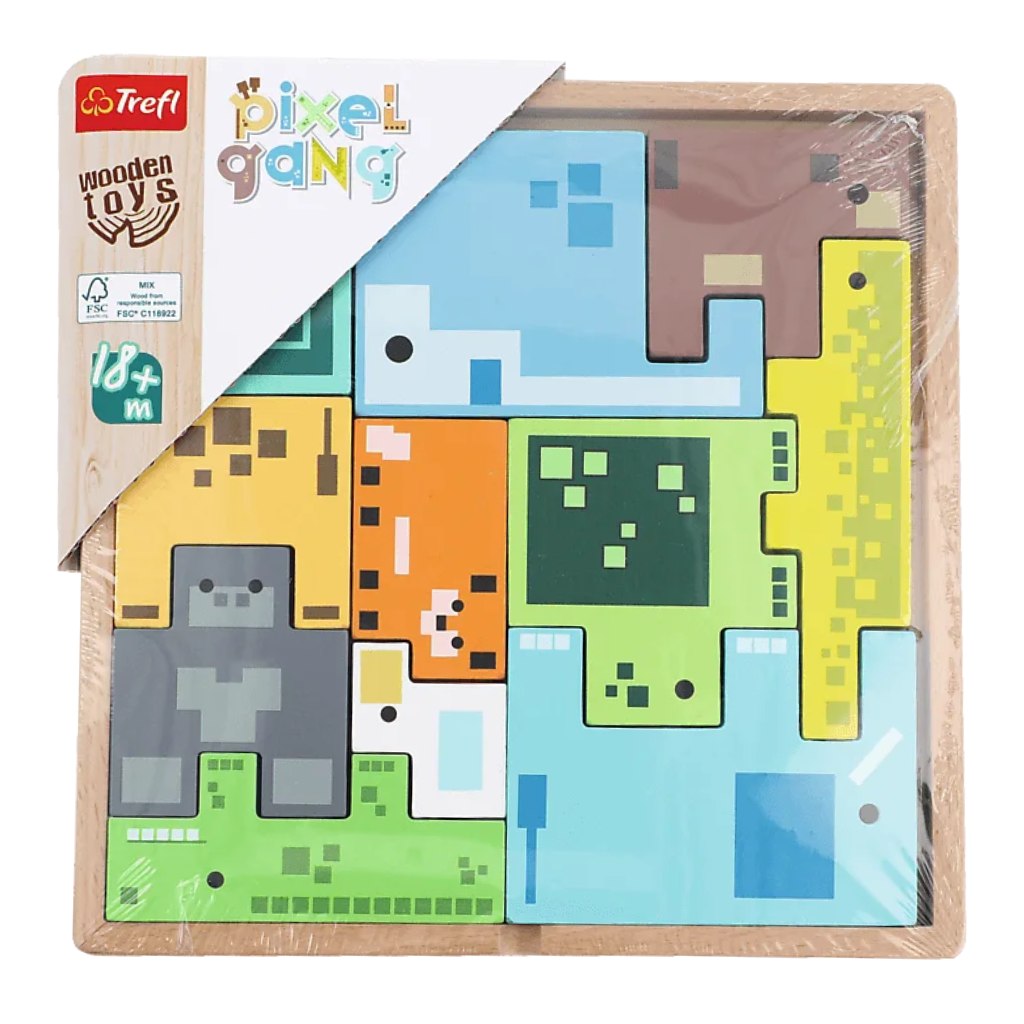 Trefl drevené puzzle-hlavolam Pixel Gang