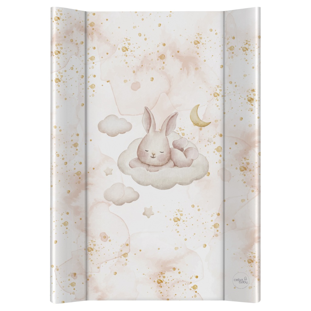 Ceba Podložka prebaľovacia 2-hranná s pevnou doskou (50x70) Ultra Light Sleepy Bunny