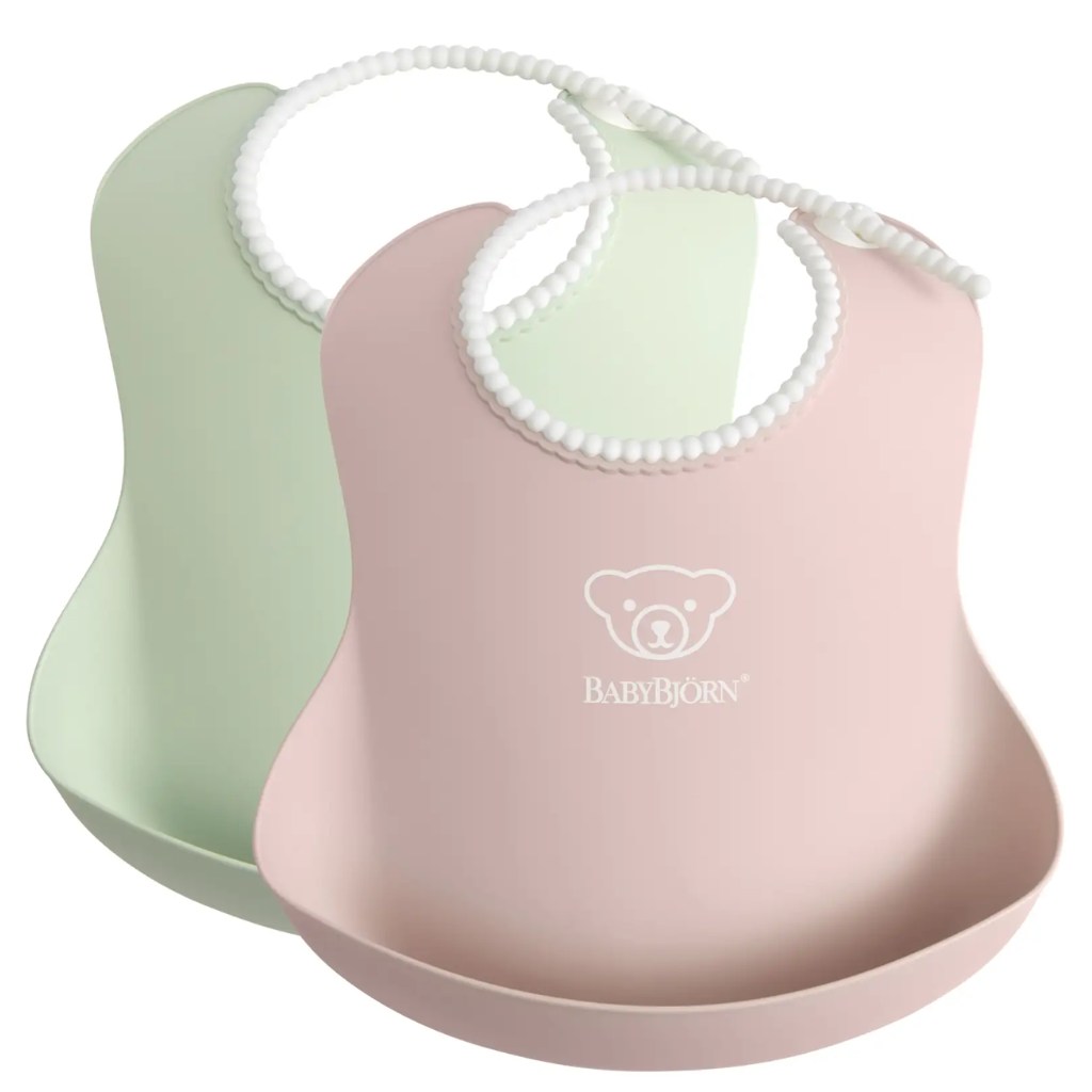 Babybjorn podbradníky zelený/púdrovo ružový