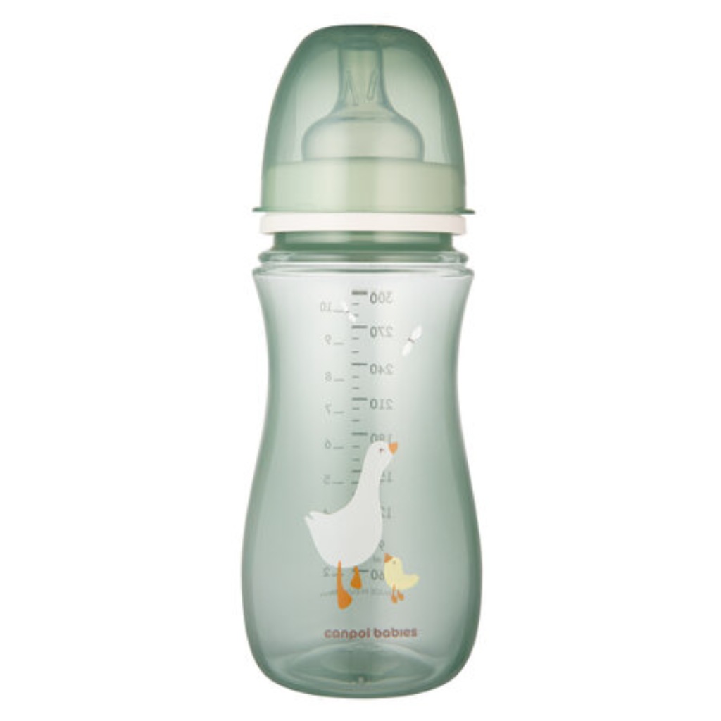Canpol dojčenská fľaša EasyStart Goose 300 ml zelená