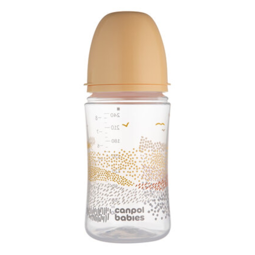 Canpol dojčenská fľaša EasyStart Mountain 240 ml béžová