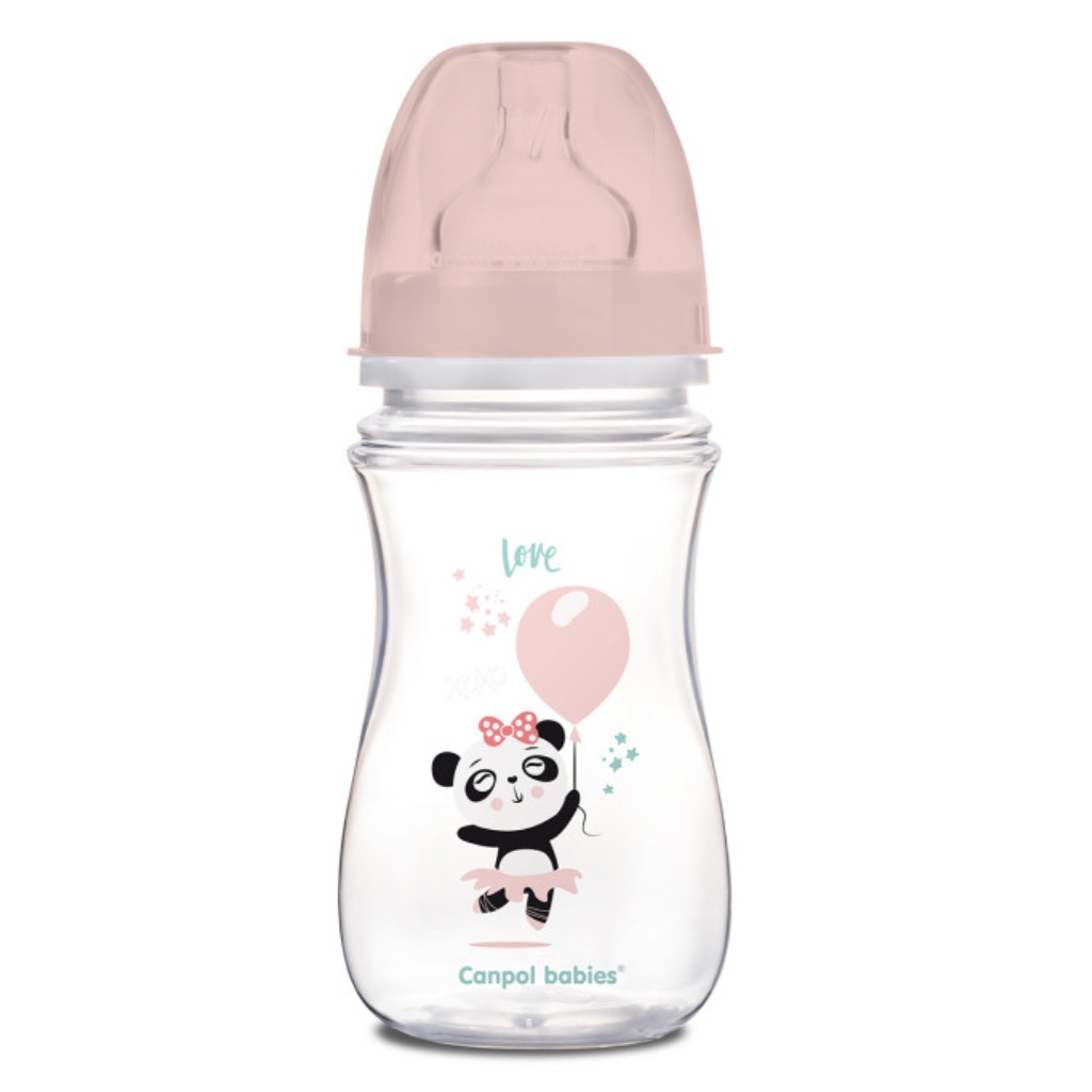 Canpol dojčenská fľaša EasyStart Exotic 240 ml ružová