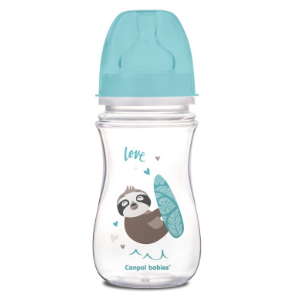 Canpol dojčenská fľaša EasyStart Exotic 240 ml modrá