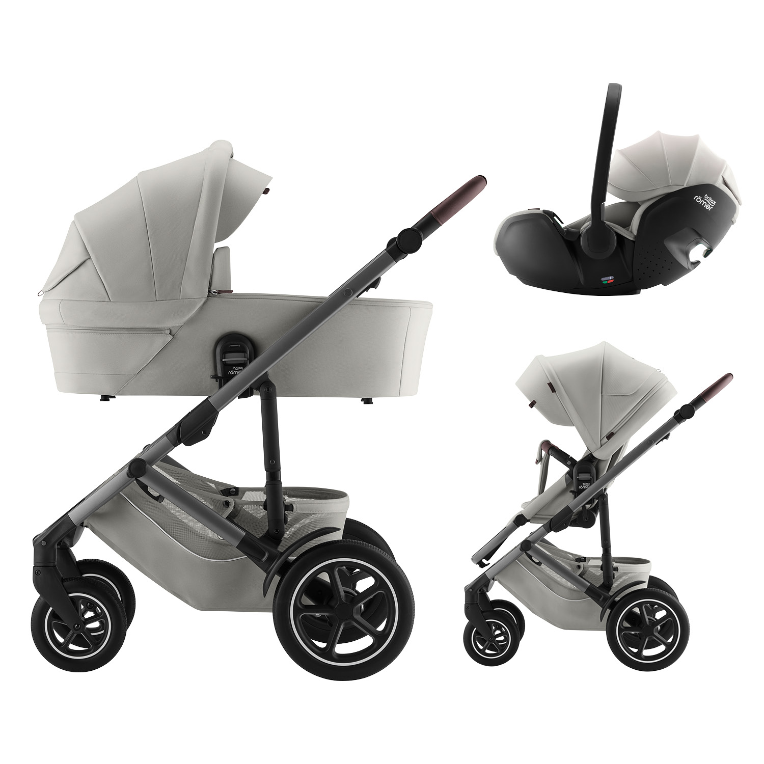 BRITAX Britax-Römer Smile 5Z + Baby-Safe PRO Lux Linen Grey 3v1