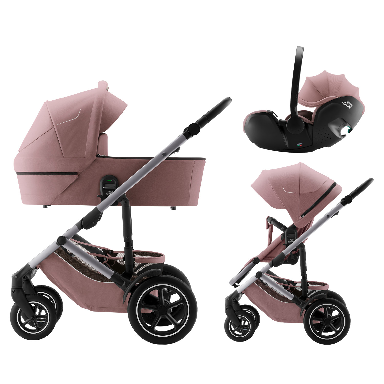 BRITAX Britax-Römer Smile 5Z + Baby-Safe PRO Style Dusty Rose 3v1