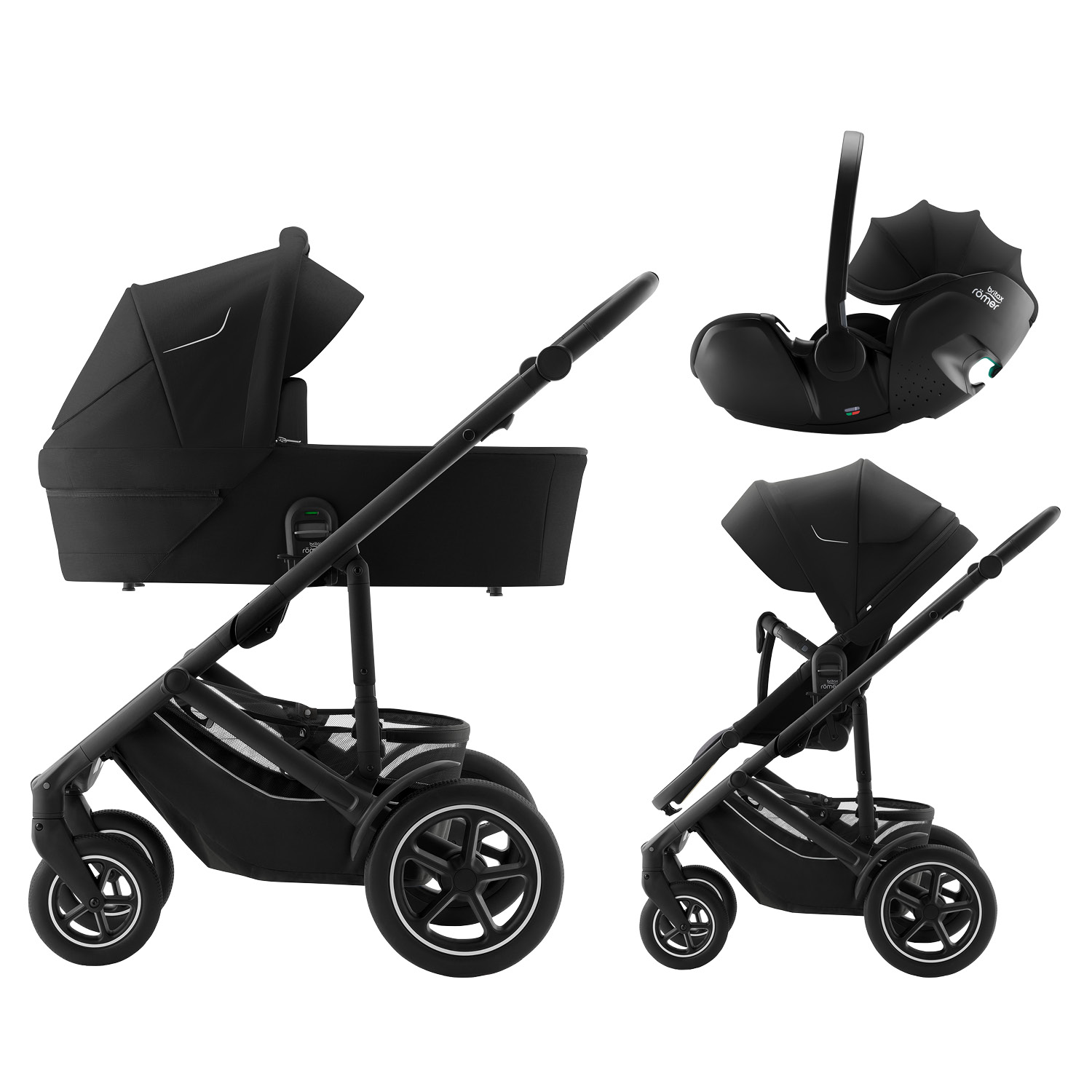BRITAX Britax-Römer Smile 5Z + Baby-Safe PRO Classic Space Black 3v1