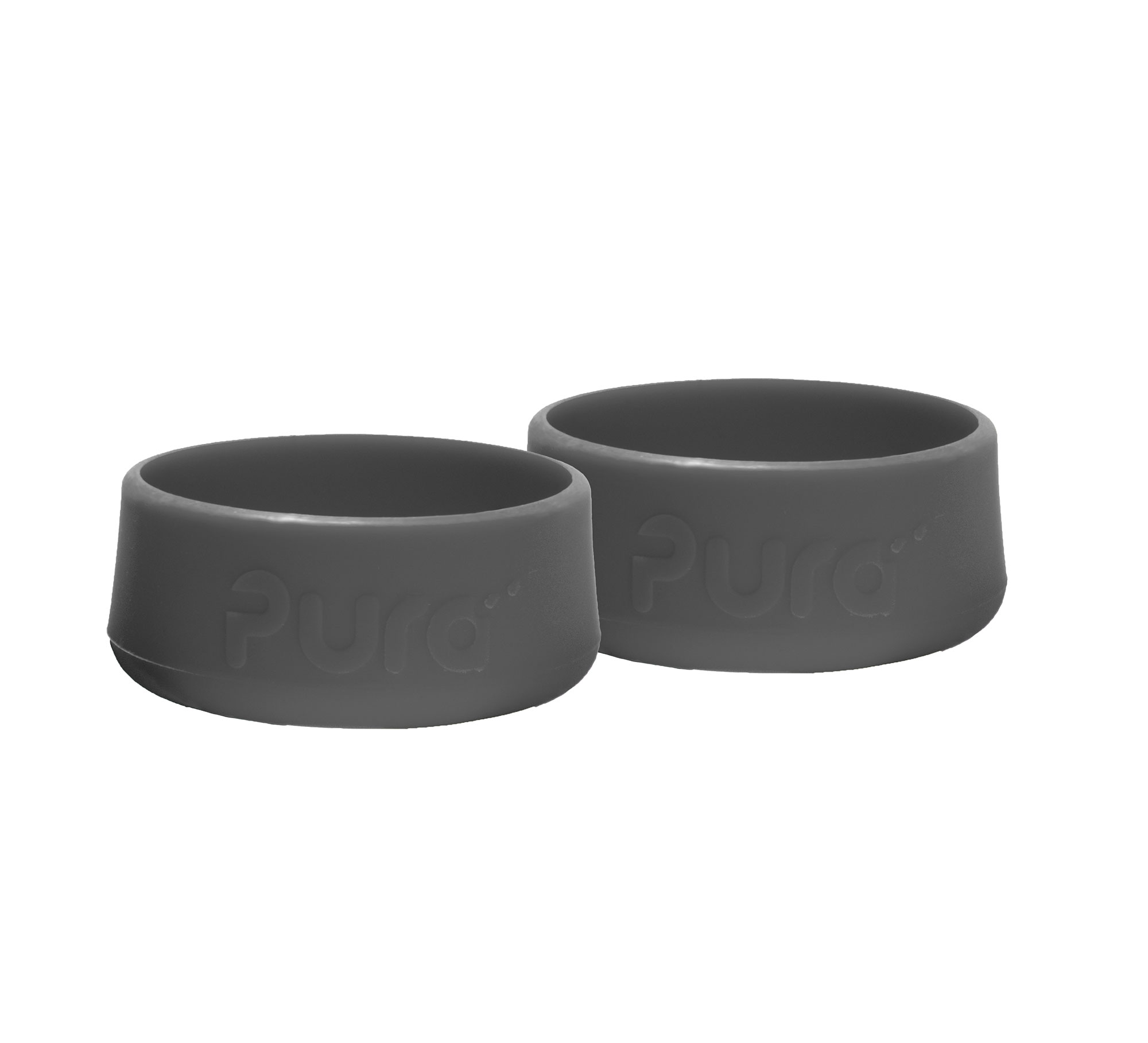 Pura silikónové chrániče na fľašu 2ks - 150ml, 260ml, 325ml sivá