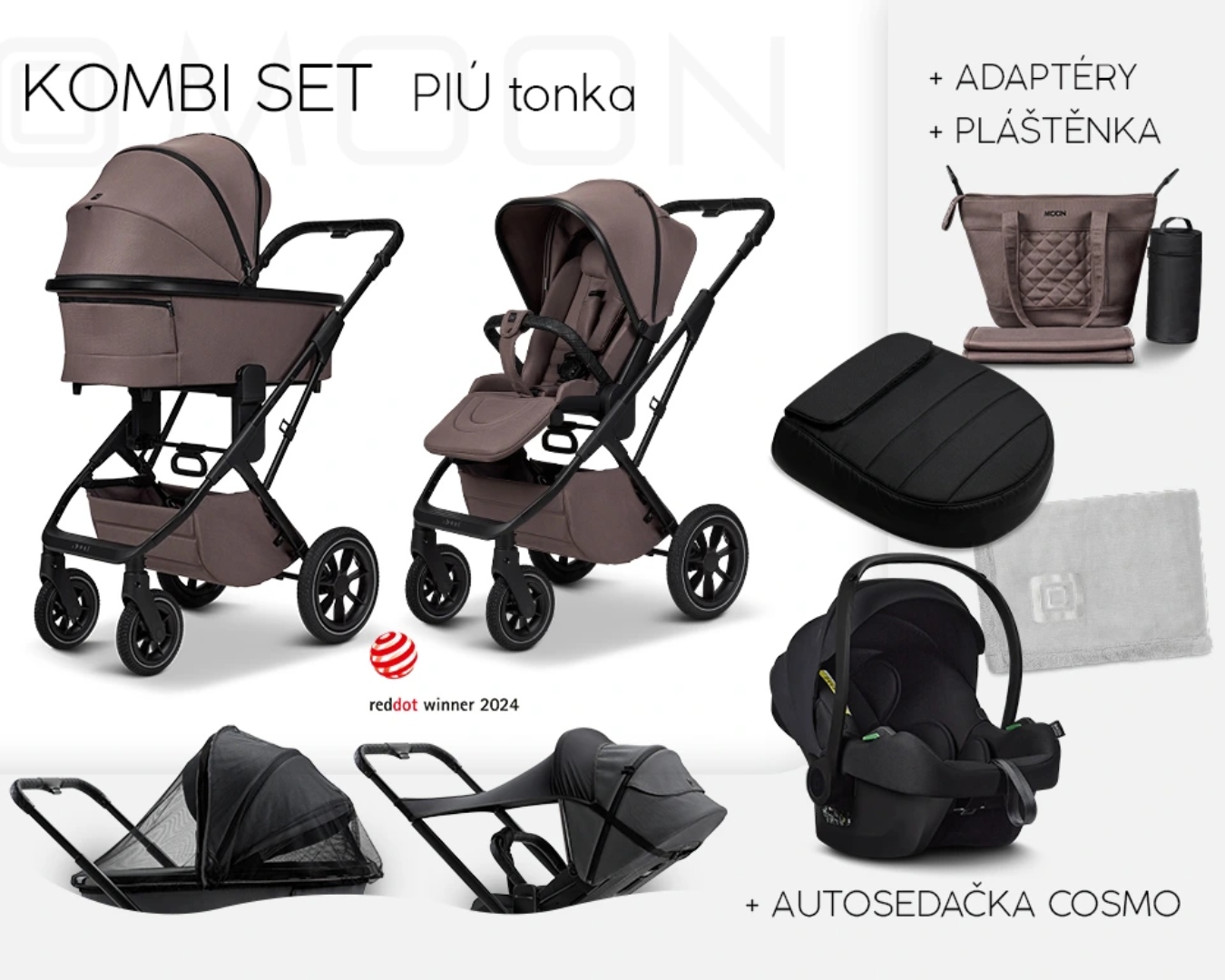 Moon Piú Set Kombi Black matt | Tonka