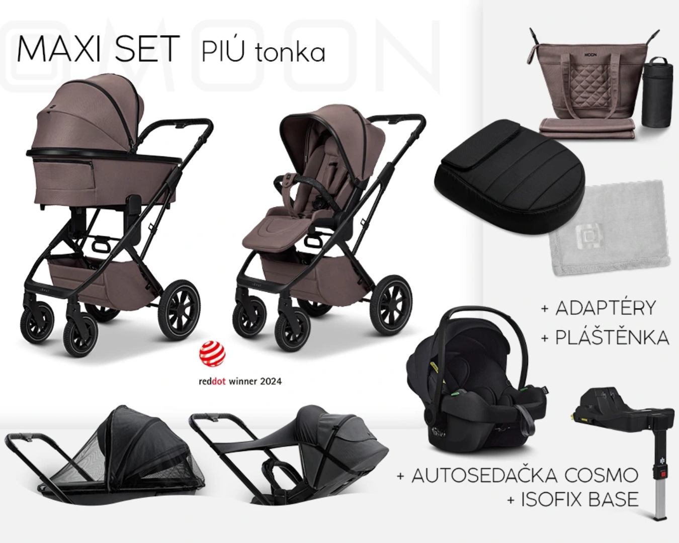 Moon Piú Set Maxi Black matt | Tonka