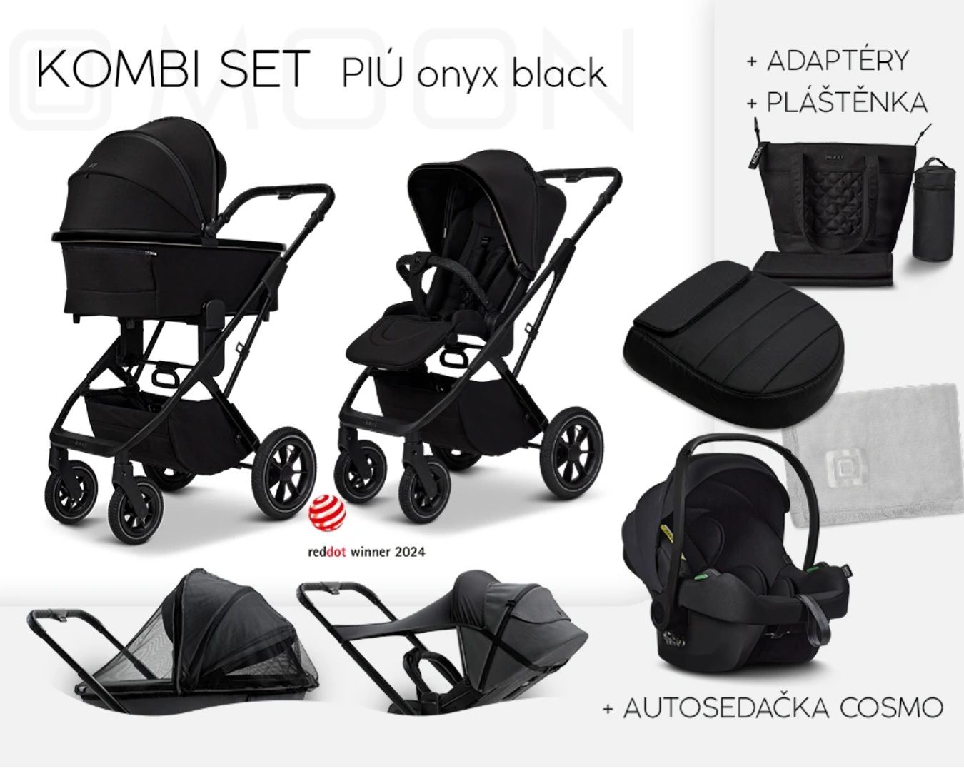 Moon Piú Set Kombi Black chrome | Onyx Black