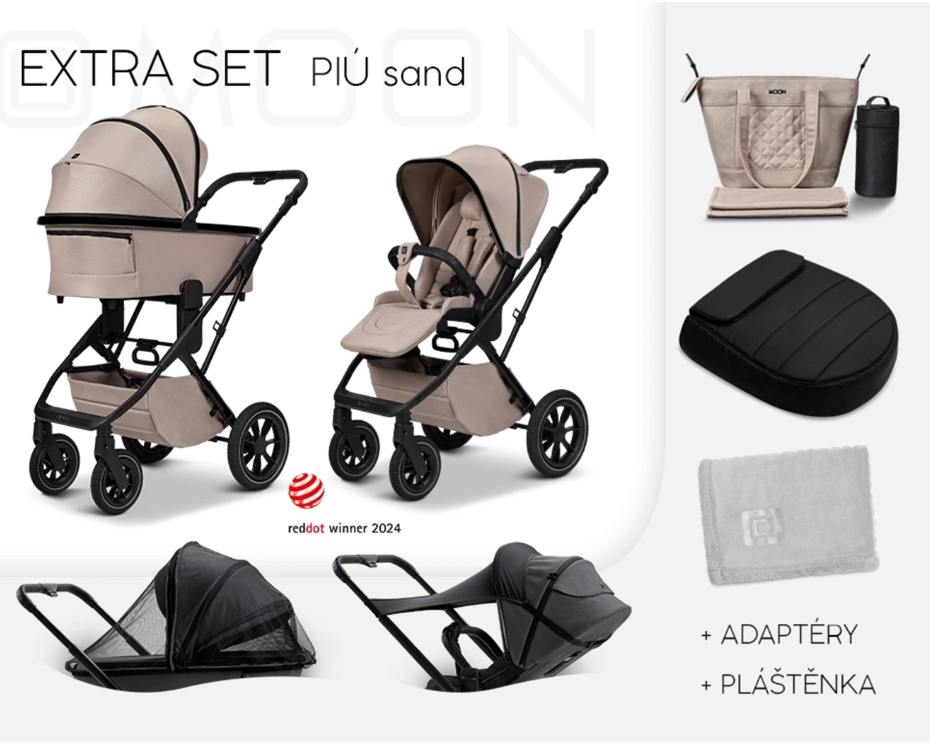Moon Piú Set Extra Black chrome | Sand