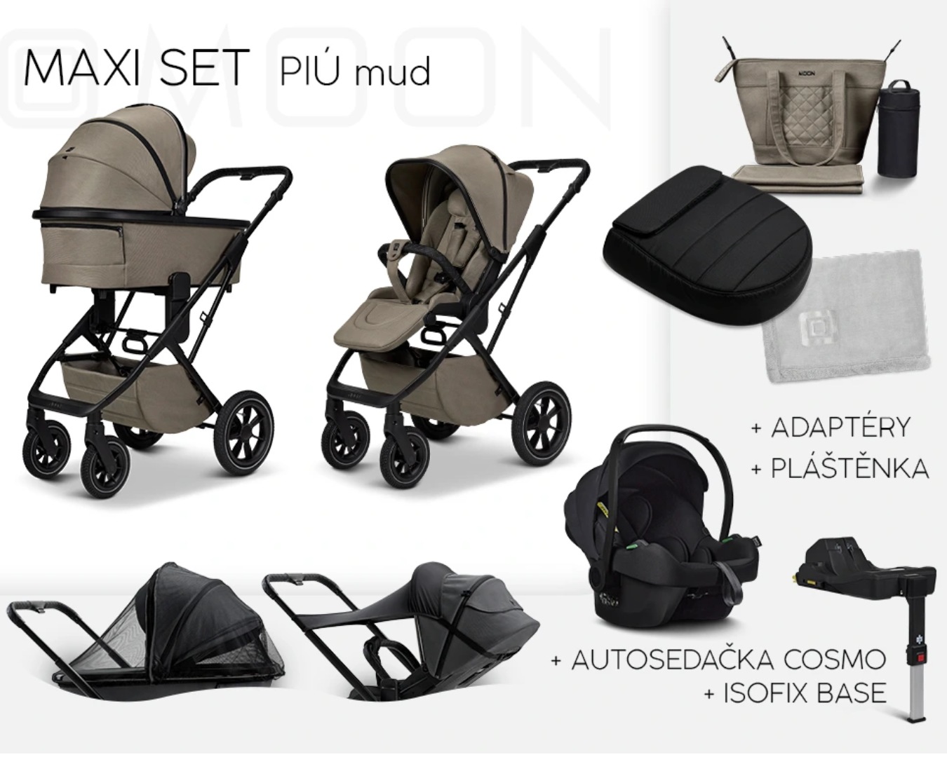 Moon Piú Set Maxi Black matt | Mud