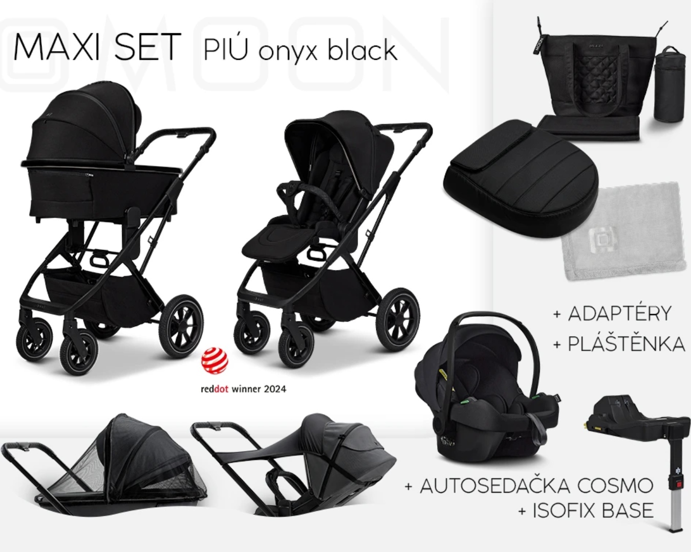 Moon Piú Set Maxi Black chrome | Onyx Black