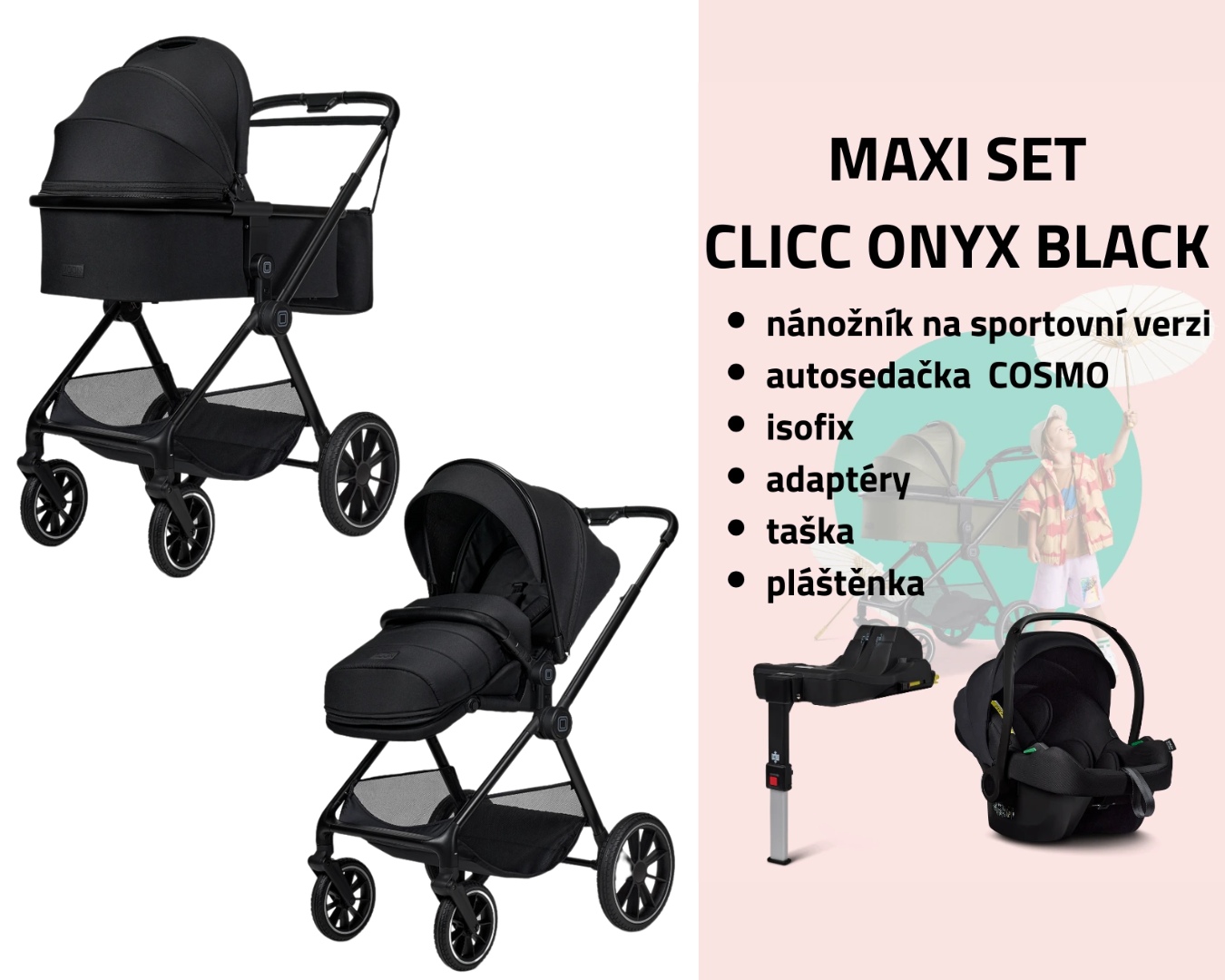 Moon Clicc set Maxi Onyx Black Melange